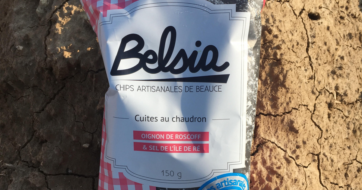 Chips artisanales Belsia à l'oignon rose de Roscoff 150 g