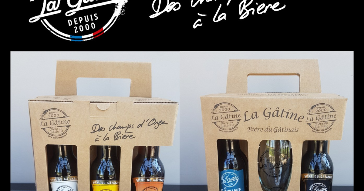 Bière coffret cadeau personnalisé Duo Barrel Aged 50cl - Verre