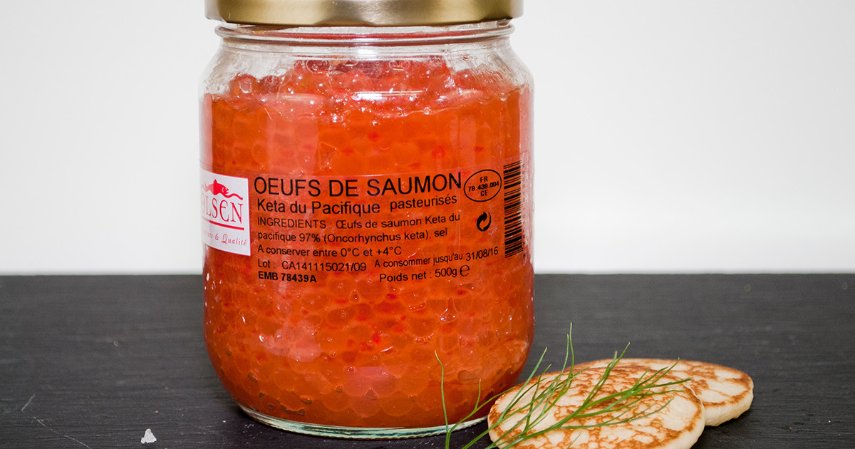 Œuf de saumon sauvage, produit artisanal