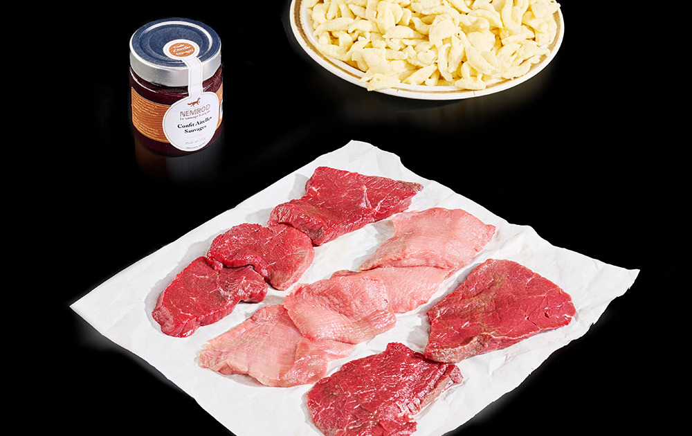 Coffret Pierrade - 3 gibiers pour 4 personnes