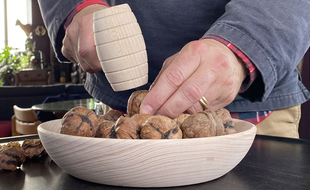 Gartiam - Casse Noix, Casse Noisette, Casse Noix en Bois, Casse Noix Champignon - Casse Noix sans Effort