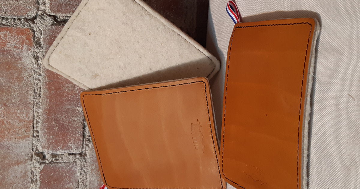 Manique Cuir et Feutre de Laine Camel