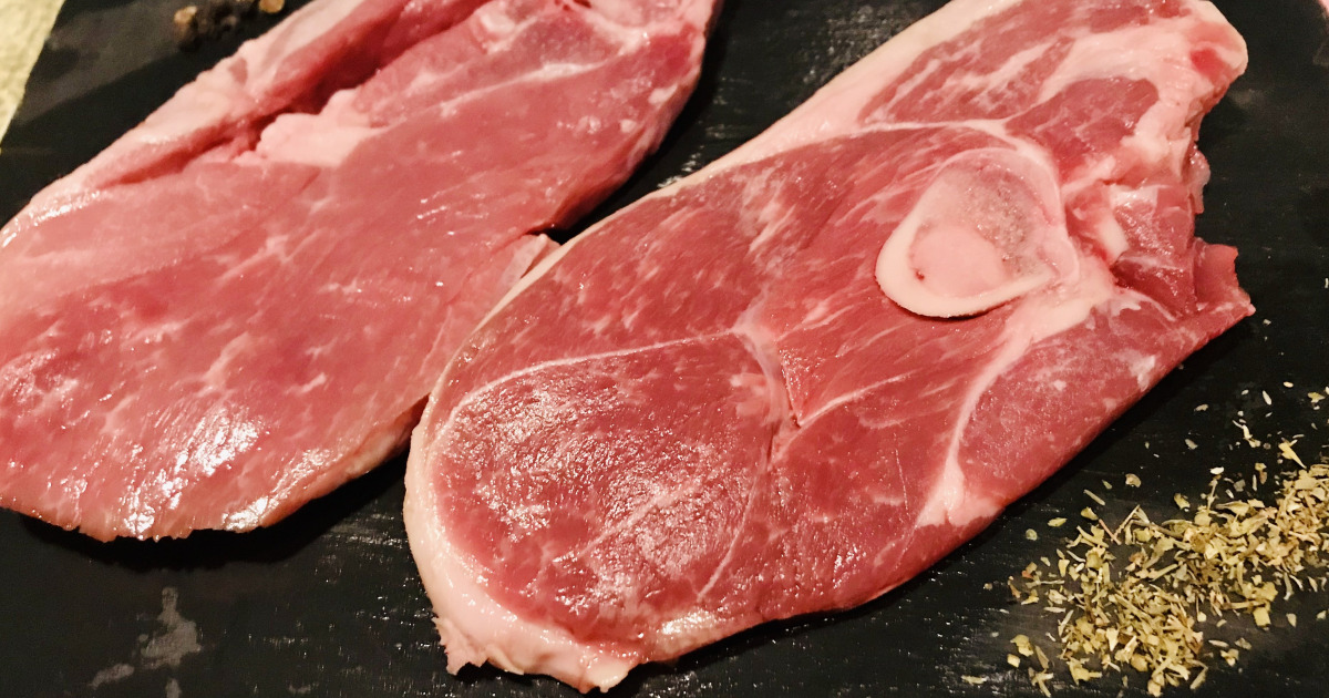 1 kg de tranche de Gigot d'agneau avec os (5 à 6 tranches)