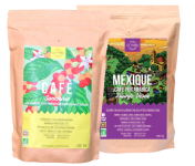 LA TRIBU - Pack Découverte café Grain 2x1kg Équitable & Bio origines Pérou & Mexique