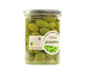 Les amandes et olives du Mont Bouquet - Pot d'olives Picholine nature 230g