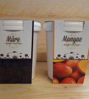 La Ferme du Logis - Assortiment de sorbets Plein Fruit : Mûre et Mangue