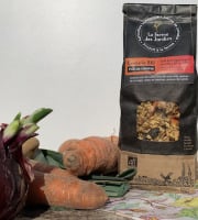 Ferme des Jardins - Granola Bio Salé Poil De Carotte : Noix, Graines, Cumin Et Chips De Carotte