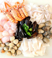 Le Panier à Poissons - Assortiment: 1.5kg de fruits de mer et poisson pour pizzas, pâtes ,galettes,feuilletés, tartes salées...