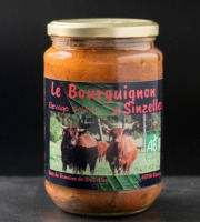 Domaine de Sinzelles - Bourguignon Cuisiné de Bœuf Race Salers BIO - Bocal de 400 g