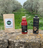 Serradimigni Père et Fils - Lot Découverte Huile d'olive 50cl, spiruline comprimés, coulis de tomates