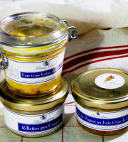 Alban Laban - Lot cadeau gourmand : 1 foie gras 95g, 1 rillettes 100g et 1 terrine 100g