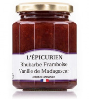 L'Epicurien - Confiture Rhubarbe Framboise Vanille de Madagascar - 320g