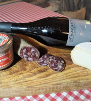 Charcuterie Mannei - Apéro au Porc Noir Corse, Patrimonio rouge et Fromage de Brebis au lait cru -Sans Nitrite-
