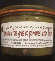 Des Poules et des Vignes à Bourgueil - Terrine de canard au foie gras et pommes façon Tatin