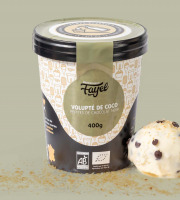 Mademoiselle Fayel - Crème Glacée Volupté de coco pépites de chocolat noir  - 100% Bio 500ml