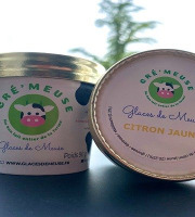 Glaces de Meuse - Lot 20 x P'tit Pot Citron Jaune - Sorbet Plein Fruit 90g (120mL)