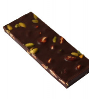 Maison Le Roux - Tablette Chocolat Noir Amandes & Pistaches 62% Cacao