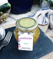 Les Jardins de Saphir - Relish - condiment à base de cornichon et concombre au vinaigre - 290g