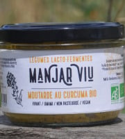 Manjar Viu : Légumes lacto fermentés - Moutarde curcuma bio lacto fermentée - 220 g