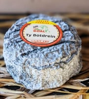 Fromagerie Saint Goal - Ty Botdrein - palet de chèvre cendré - 110 g