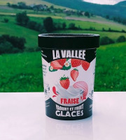 Les Glaces de la Vallée - Yaourt glacé à la fraise "la Vallée" 500ml