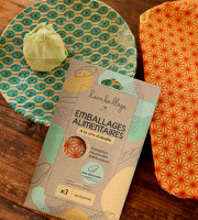 L'embeillage - Emballage alimentaire réutilisable - Bee wrap - Pack 3 formats