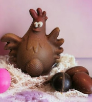 Chaloin Chocolats - Poule de Pâques "Cartoon" Noir