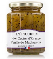 L'Epicurien - Confiture Kiwi Zestes d'Orange et Vanille de Madagascar - 320g