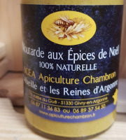 SCEA Apiculture Chambron L'Abeille et les reines d'Argonne - Moutarde au miel et épices de Noel