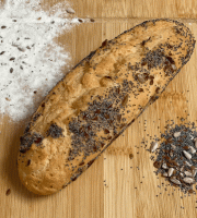 Boulangerie l'Eden Libre de Gluten - Petite baguette aux graînes  – Farine de riz et tapioca