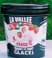 Les Glaces de la Vallée - Coffret Mini yaourts glacés  Fraise "la Vallée" 24 pots de 120 ml
