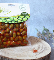 Les amandes et olives du Mont Bouquet - Olives au piment d'Espelette 200g