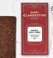 Barre Clandestine - Tablette de chocolat, coco et piment - bean to bar