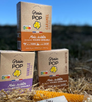 Grain Pop - Box sucrée : Popcorn Vanille, Caramel e Cacao&Noisette