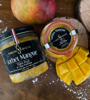 Maison Simone - Glaces au Lait de Bufflonne - Sorbet "Plein Fruit" Mangue à l'eau purifiée - 350g