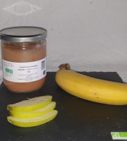 La Ferme du Montet - Compote Pomme - Banane - bio - allégée en sucre