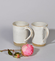 Poterie Seinomarine - Duo de mugs - Collection "Blanc Ecume"