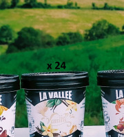 Les Glaces de la Vallée - Coffret Mini crèmes glacées Vanille "la Vallée" 24 pots de 120 ml