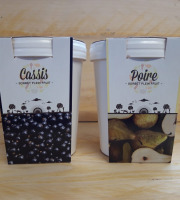 La Ferme du Logis - Assortiment de sorbets Plein Fruit : Cassis et poire