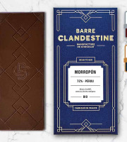 Barre Clandestine - Tablette de chocolat noir grand cru - Morropón 72% - bean to bar