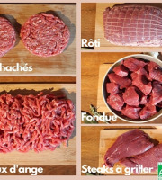 La Ferme DUVAL - [Précommande] Colis été steaks hachés de Bœuf Bio fondue - 10 kg