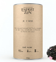 Esprit Zen - Thé Noir "Je t'Aime" - fruits rouges - vanille - caramel - Boite 100g