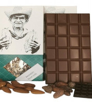 Chaloin Chocolats - Tablette de chocolat noir Amandes 110g