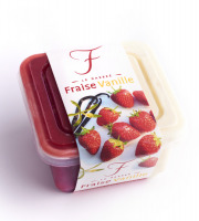 La Fraiseraie - Sorbet Fraise et Crème Glacée Vanille Bourbon de Madagascar 50 cl