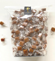 L'AMBR'1 Caramels et Gourmandises - Tendres Bouchées De Caramels Au Beurre Salé - Sac De 1kg