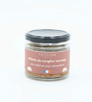 Venandi Sauvage par Nature - Rillette de sanglier sauvage 100% français au miel et aux amandes