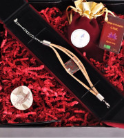 Le safran - l'or rouge des Ardennes - Coffret Bracelet Liège "safran Unique" Spécial Noel