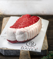 Maison BAYLE - Champions du Monde de boucherie 2016 - Rosbif bardé bœuf Bête de Pays - Haute Loire - 1kg400