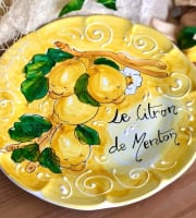 PASTA PIEMONTE - Assiette Fait Main "Citron de Menton" - diamètre 20 cm