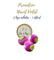 La Ferme d'Arnaud - Promotion Navet Violet - 2  kgs achetés, 1 kgs offert